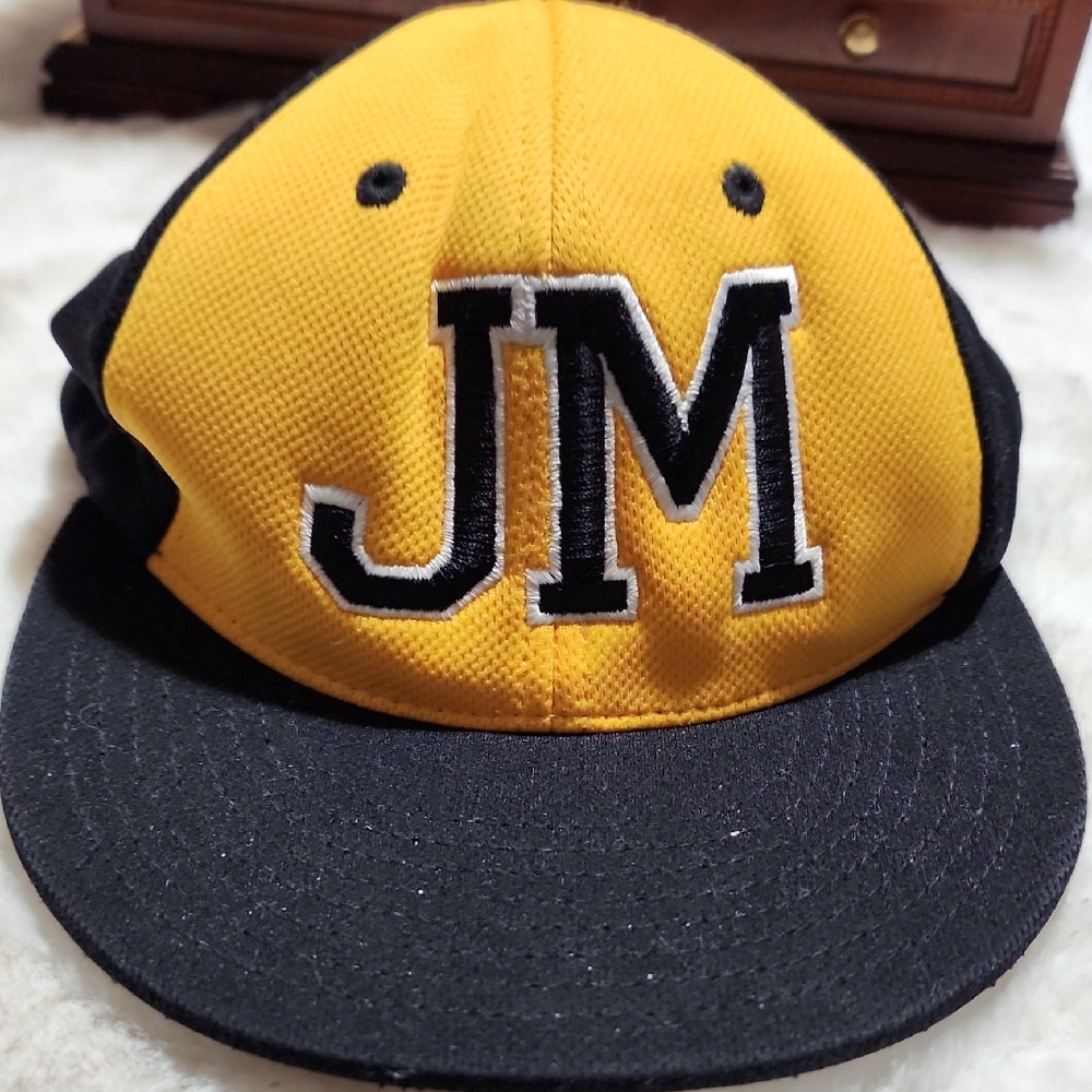 Yellow and Black Kids Cap JM  Flexfit  Elite.